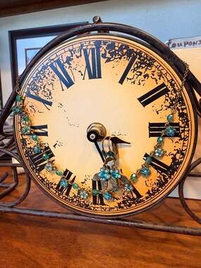 Michal Negrin Vintage Blue Crystal Floral Necklace and Earrings Jewelry Set